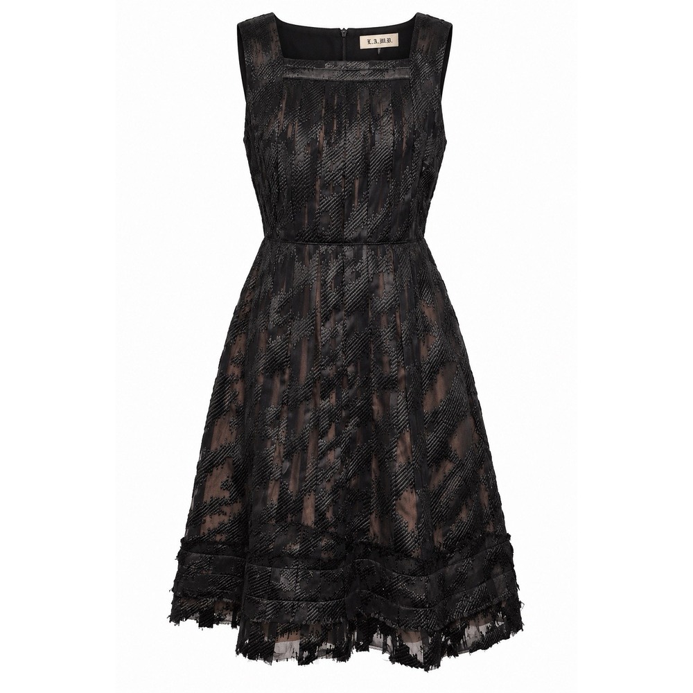 L.A.M.B. Dress 8 Black Y2K 2007 Rare Whimsigoth Silk Fairy Grunge